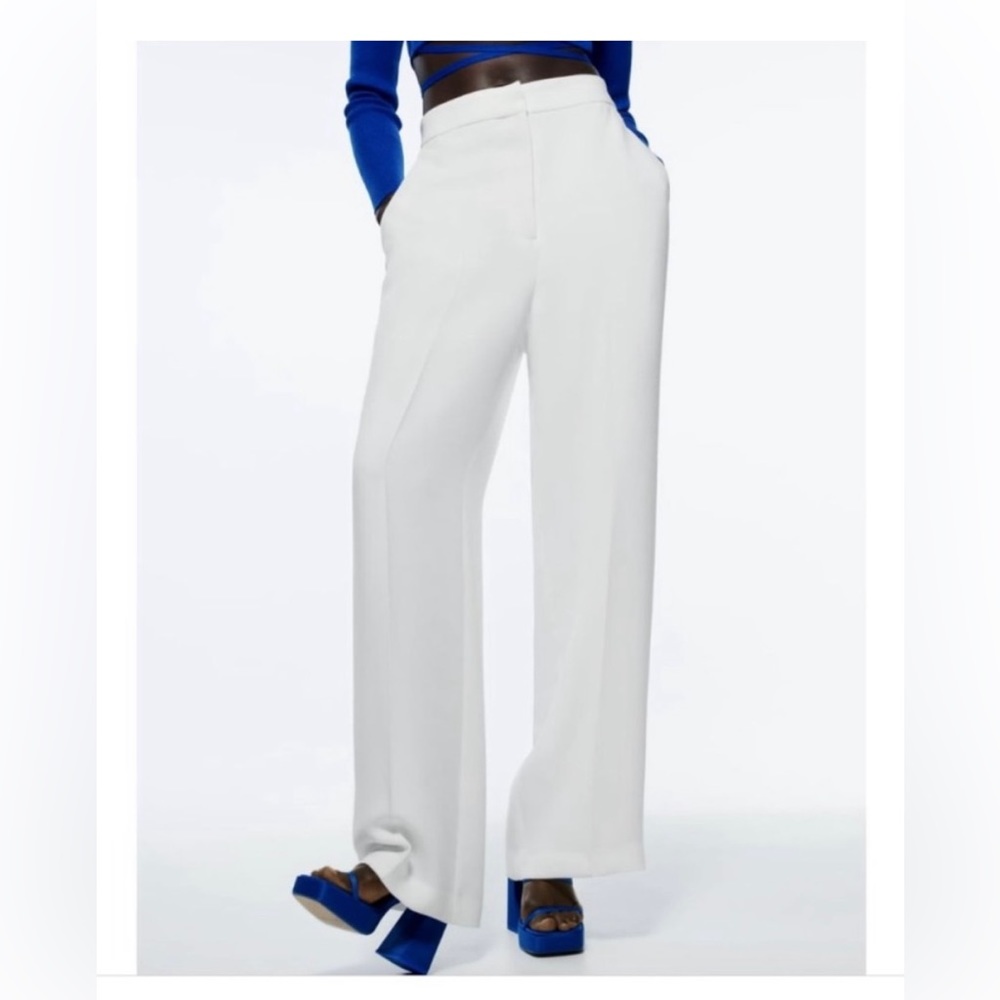 Zara white trousers